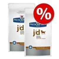 Hill's Prescription Diet Canine -säästöpakkaus: 2 x 12 kg - J/D Reduced Calorie