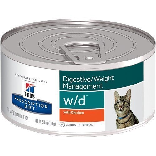 Hill's Prescription Diet Feline W / D Finhackad Burkmat 24x156g