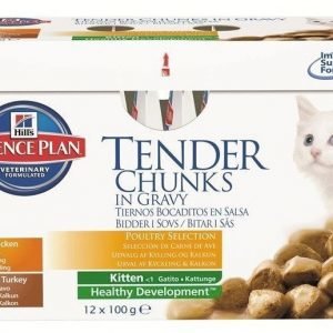 Hill's Science Plan Feline Kitten Poultry Selection 12x85g