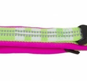 Hurtta Lifeguard Vadderat Halsband Rosa / Kiwi 30 40cm
