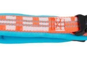 Hurtta Lifeguard Vadderat Halsband Turkos / Orange 25 35cm
