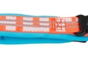 Hurtta Lifeguard Vadderat Halsband Turkos / Orange 50 60cm