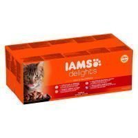 IAMS Delights 48 x 85 g - Land & Sea Mix in Sauce & Jelly
