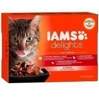 IAMS Delights Adult in Sauce 12 x 85 g - Land Mix
