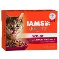 IAMS Delights Senior in Sauce 12 x 85 g - kana