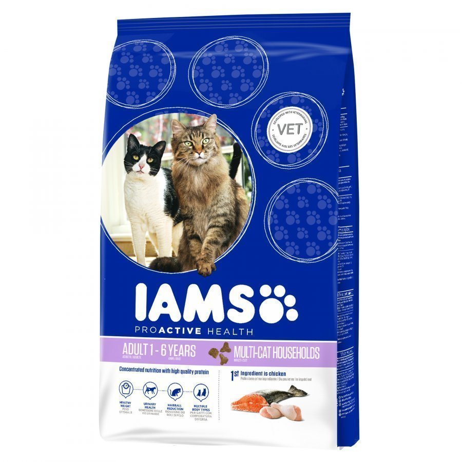 Iams Adult Multi Cat Chicken & Salmon 15kg