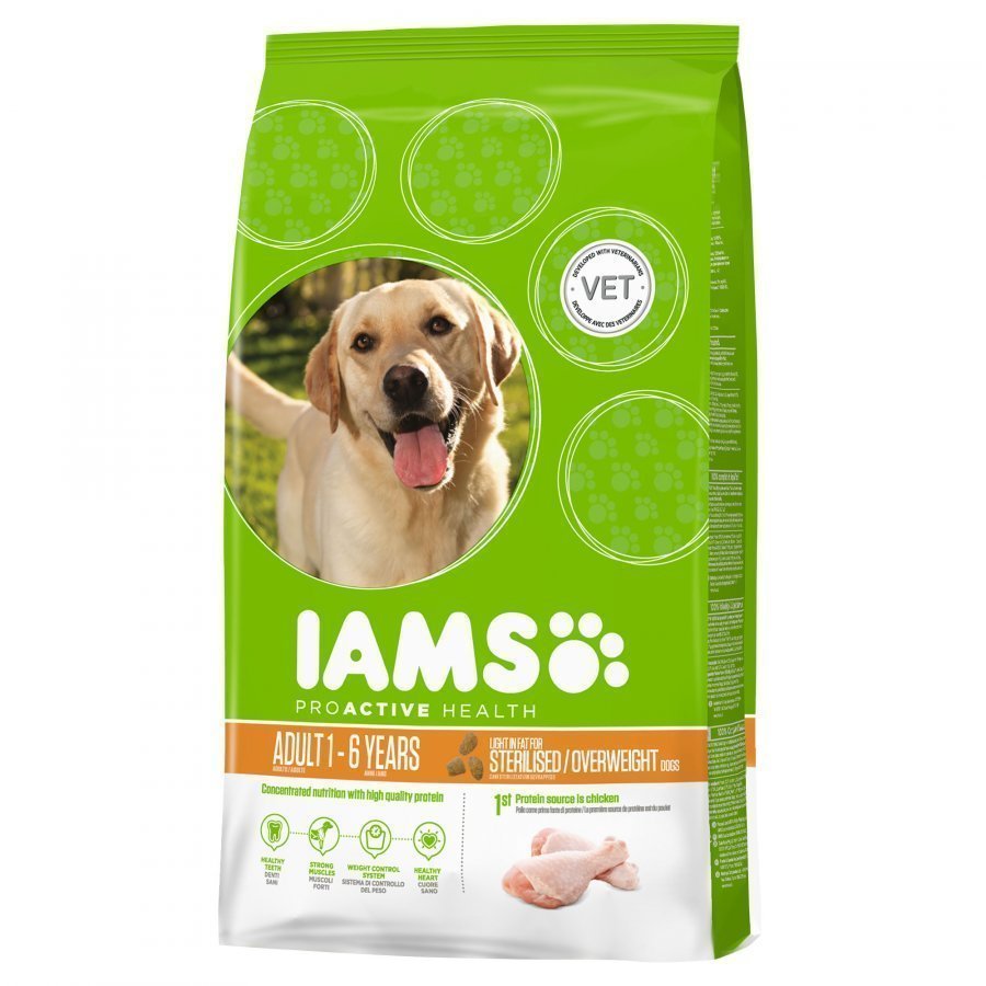 Iams Dog Adult Light Sterilised / Overweight 12 Kg