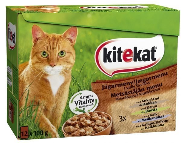 Kitekat Metsästäjän Menu 12 X 100 G Kissan Kastikelajitelma