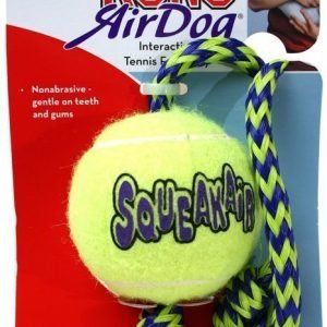 Kong Air Squeaker Tennispallo + Nuora