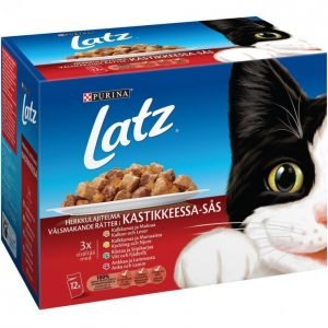 Latz Kissanruoka 12x100g Herkkulajitelma Kastike