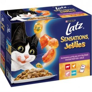 Latz Kissanruoka 12x100g Sensations Hyytelö