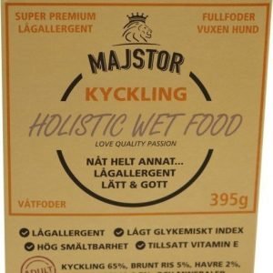 Majstor Dog Adult Holistic Wet Food Kyckling Tray 10x395g