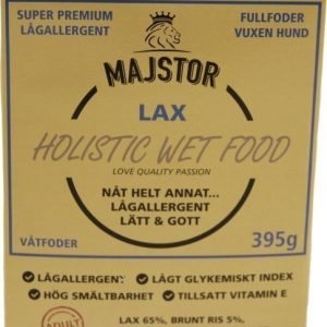 Majstor Dog Adult Holistic Wet Food Lax Tray 10x395g