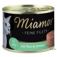 Miamor Fine Filets 6 x 185 g - tonnikalaa & riisiä hyytelössä
