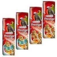 Mixed Pack Versele Laga Prestige Sticks papukaijoille - 4 x 2 kpl (560 g)