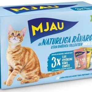 Mjau Multibox Kött & Fisksmak 12 Pack