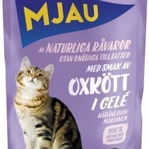 Mjau Portionspåse Oxkött I Gelé 22x85g