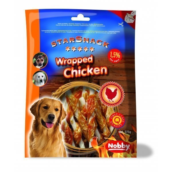 Nobby Starsnack Chicken Wrapped 375g