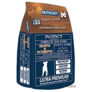 Nutrivet Instinct Growth & Nutrients - säästöpakkaus: 2 x 12 kg