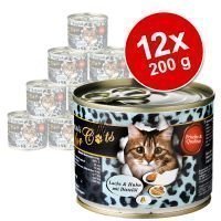 O´Canis for Cats -säästöpakkaus 12 x 200 g - kani & kana & lohiöljy