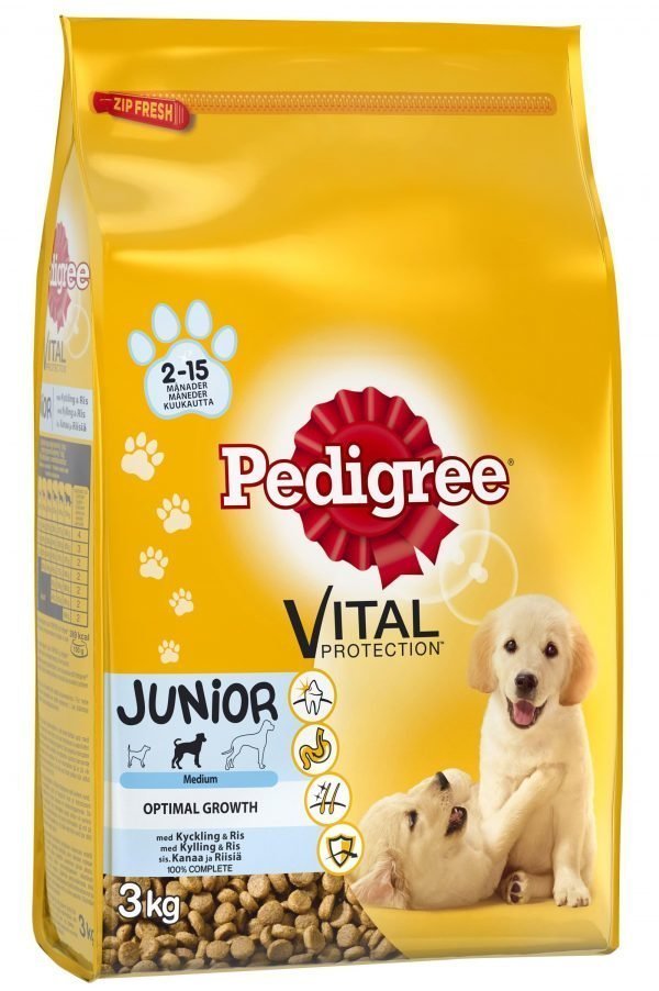 Pedigree Junior Kanaa 3 Kg Koiran Kuivaruoka