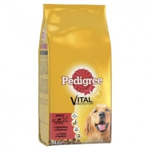 Pedigree Koiranruoka 14kg Adult Häränliha-Siipikarja