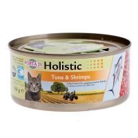 Porta 21 Holistic -kissanruoka 6 x 156 g - naudanlihaa & kanaa hyytelössä katkaravuilla