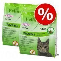 Porta 21 -säästöpakkaus - 2 x 10 kg Feline Finest Sensible