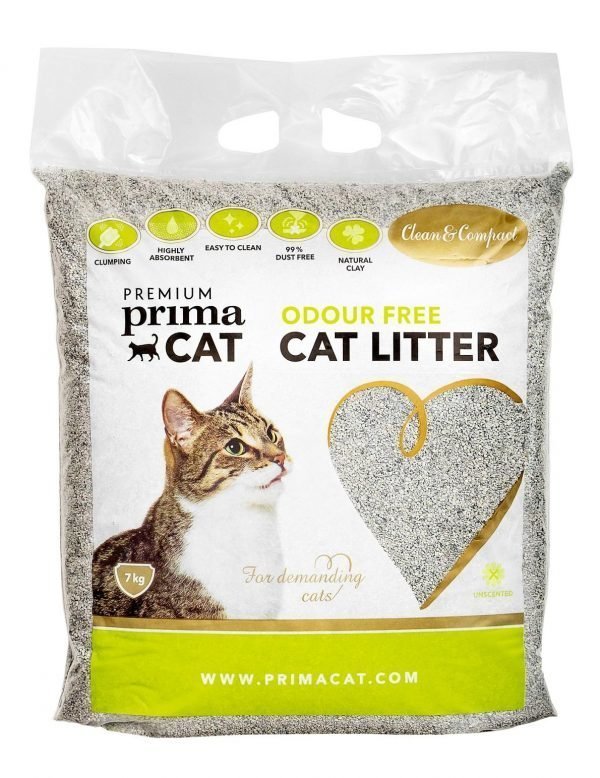 Premium Primacat Clean & Compact Odour Free 7 Kg Mikrohiekka