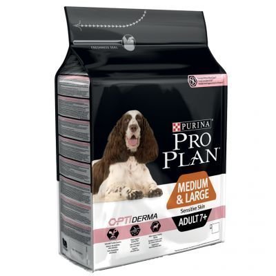 Pro Plan Medium & Large Adult 7+ Sensitive Skin OPTIDERMA - 14 kg