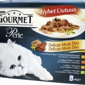 Purina Gourmet Perle 8x85 G Delicate Meats Duo -lajitelma Kissanruoka