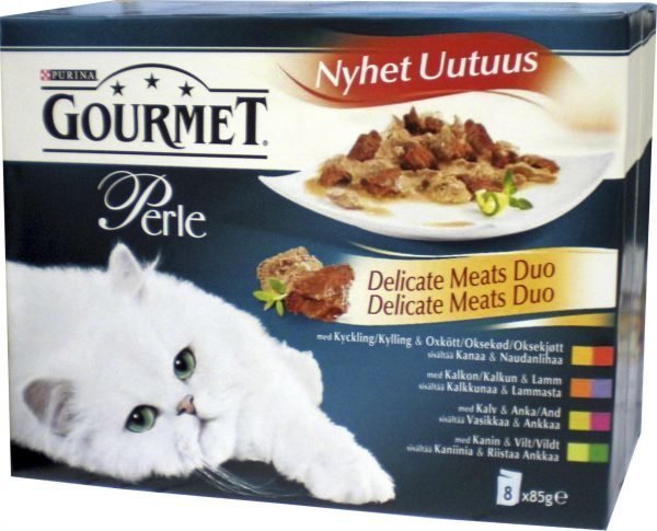 Purina Gourmet Perle 8x85 G Delicate Meats Duo -lajitelma Kissanruoka