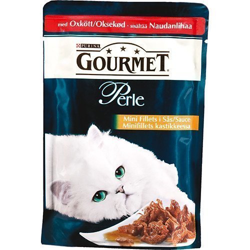 Purina Gourmet Perle Mini Fillets Oxkött 24x85g