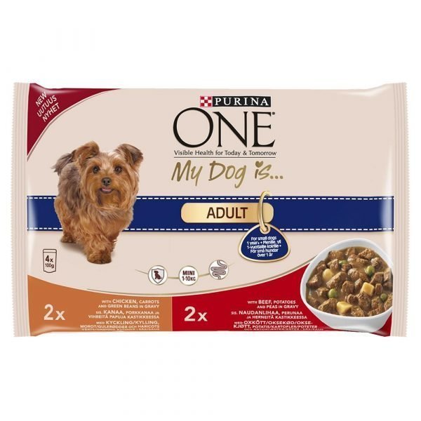 Purina One My Dog Is Adult 4x100 G Koiranruoka