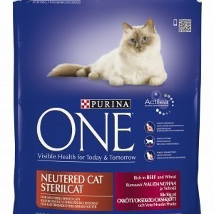 Purina One Sterilcat 800 G Runsaasti Naudanlihaa Ja Vehnää Kissanruoka