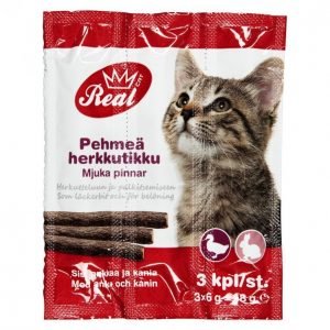Real Cat Kissan Herkkutikku 3 Kpl Ankka-Jänis