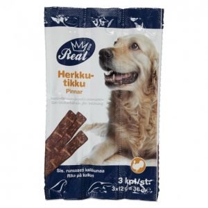 Real Dog Herkkutikku 3-Pack 36g Kalkkuna