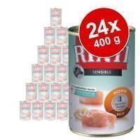 Rinti Sensible -säästöpakkaus 24 x 400 g - mix: kana & riisi + kana & peruna