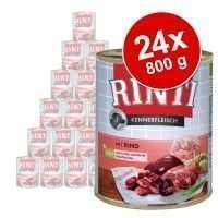 Rinti-säästöpakkaus 24 x 800 g - mix: naudanliha + siipikarjansydän