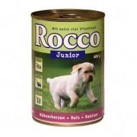 Rocco Junior 6 x 400 g - kanansydän & riisi + kalsium