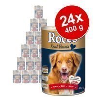 Rocco Real Hearts -säästöpakkaus 24 x 400 g - kana & kanansydämet