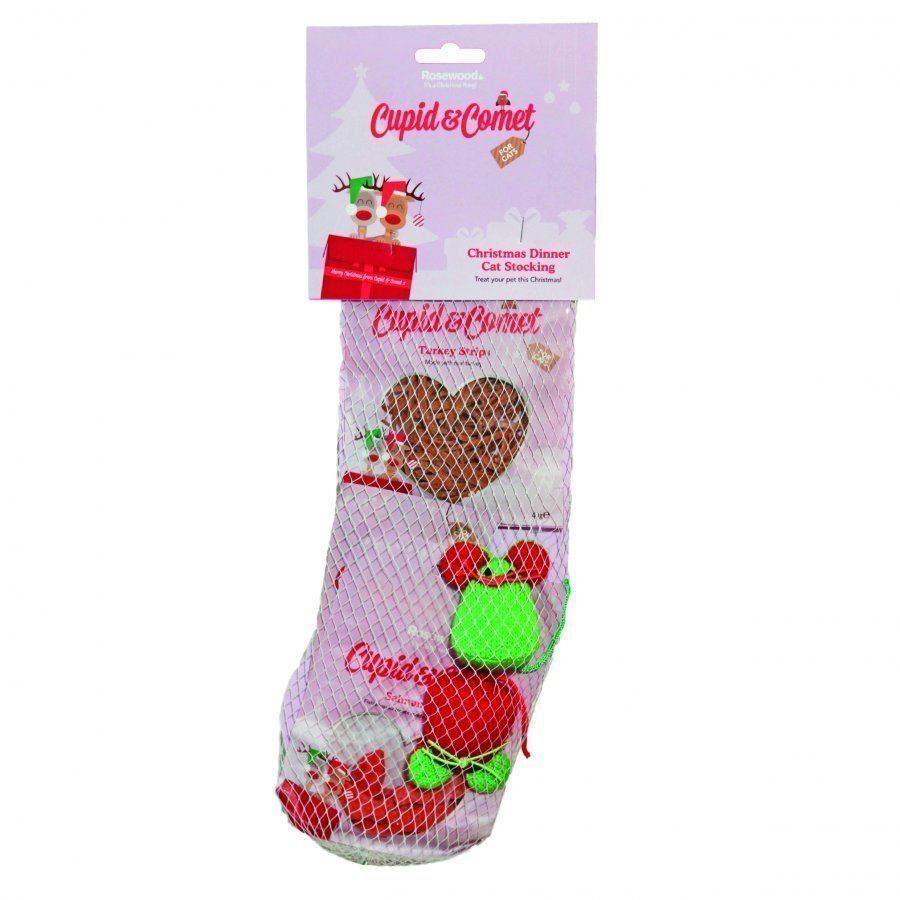 Rosewood Cupid & Comet Christmas Dinner Cat Stocking