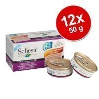 Schesir Small in Jelly -säästöpakkaus 12 x 50 g - tonnikala & naudanliha