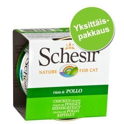 Schesir-kissanruoka 1 x 70 g / 75g / 85g - in Broth: 70 g tonnikala & porkkana