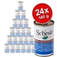 Schesir-säästöpakkaus 24 x 140 g - kanafile & kinkku hyytelössä