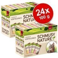 Schmusy Nature Mix -säästöpakkaus 24 x 100 g - kana