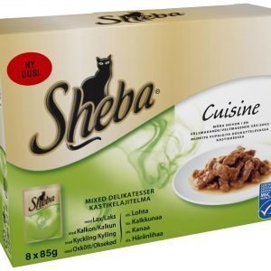 Sheba Cuisine Kastikelajitelma 8 X 85 G  Kissan Annospakkaukset