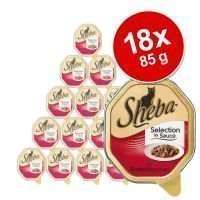 Sheba-lajitelmat 18 x 85 g - Sheba Selection in Jelly: lohisuikaleita hyytelössä