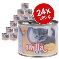 Smilla Kitten -säästöpakkaus: 24 x 200 g - vasikka