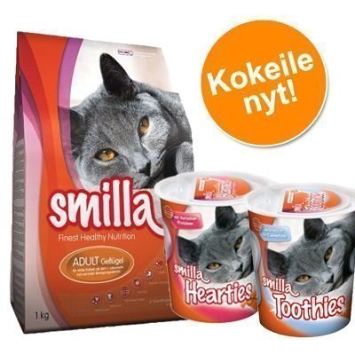 Smilla-kokeilupakkaus: 1 kg kuivaruokaa + 2 herkkupurkkia - 1 kg kuivaruokaa + 2 x 125 g herkut